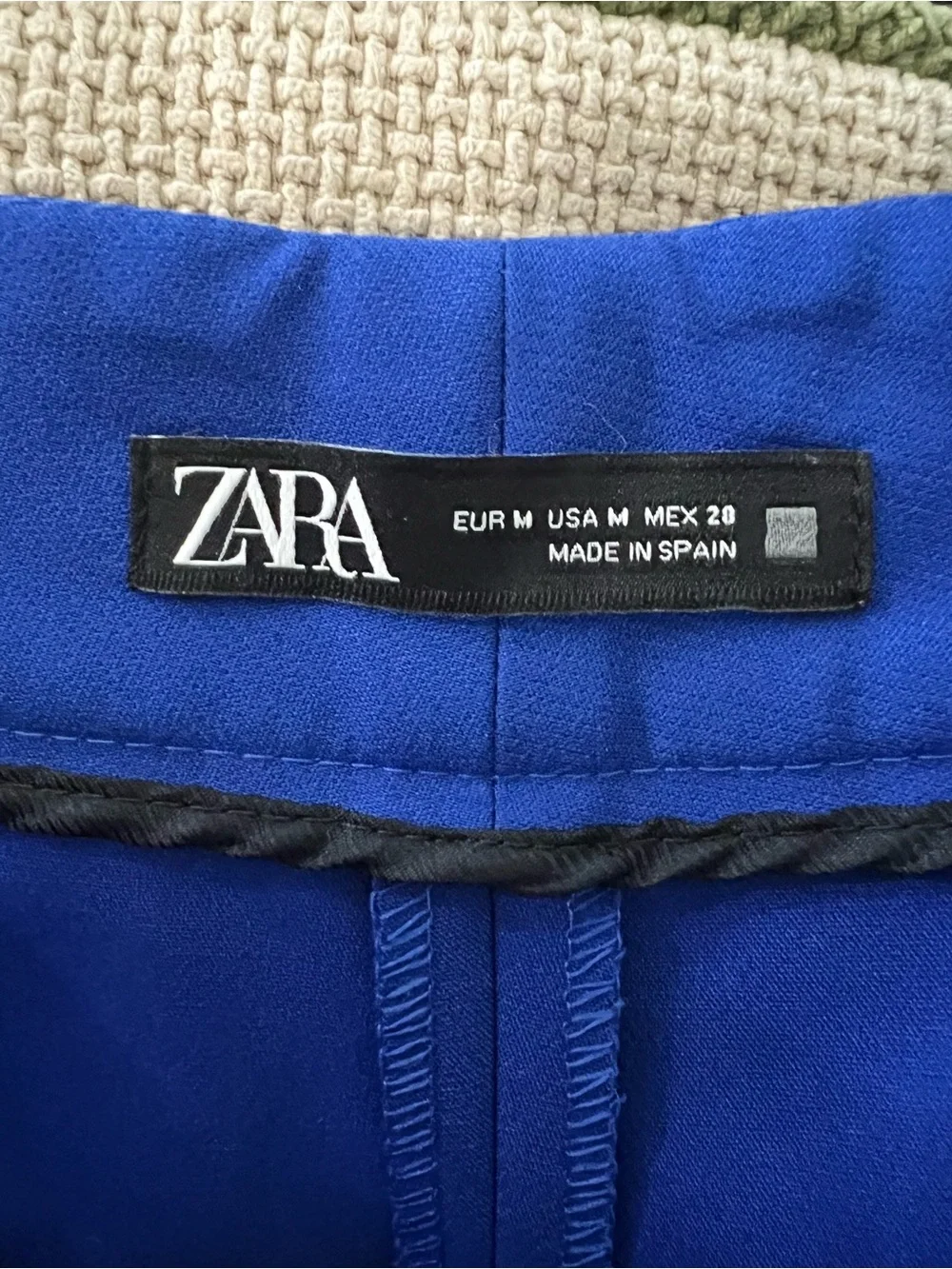 Zara Electric Blue Wide-Leg Tailored Pants